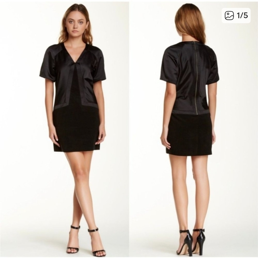 Helmut Lang Chic Black Short Sleeve Dress 2